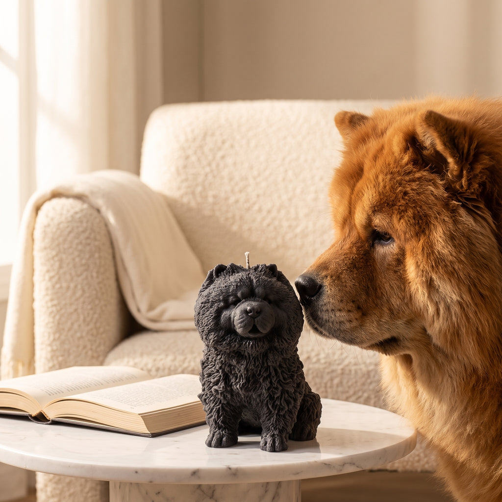 Chow Chow Puppy Candle