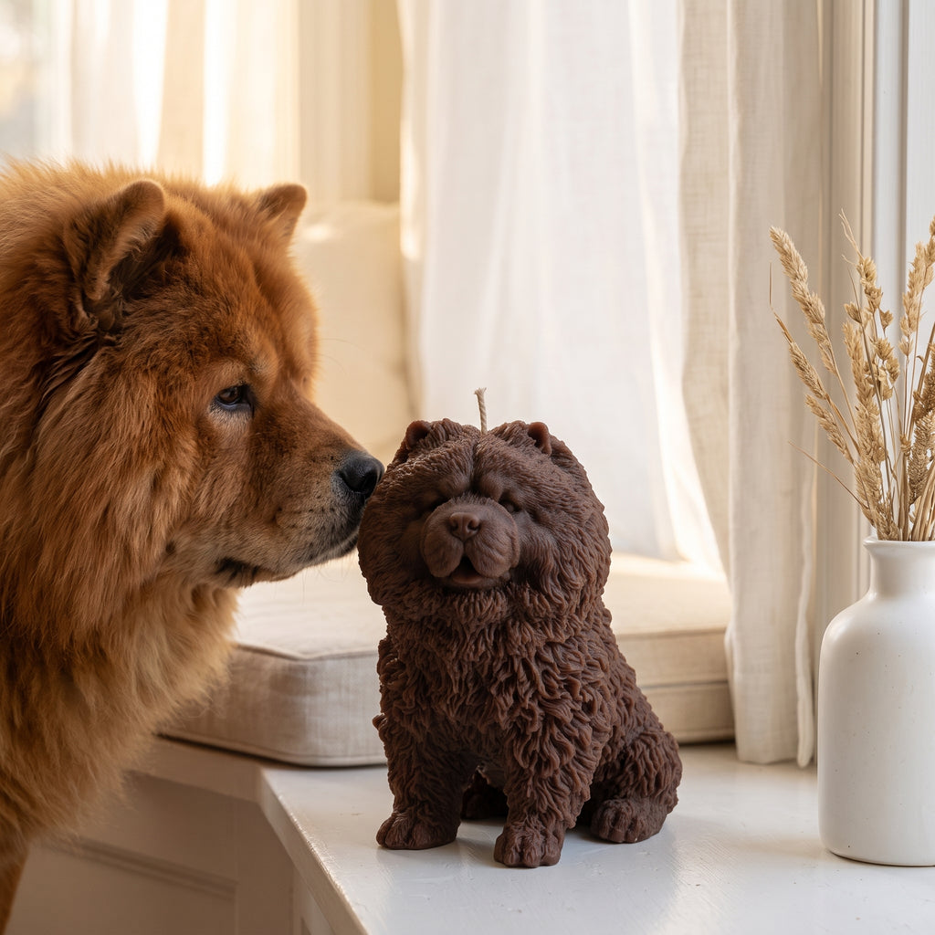 Chow Chow Puppy Candle