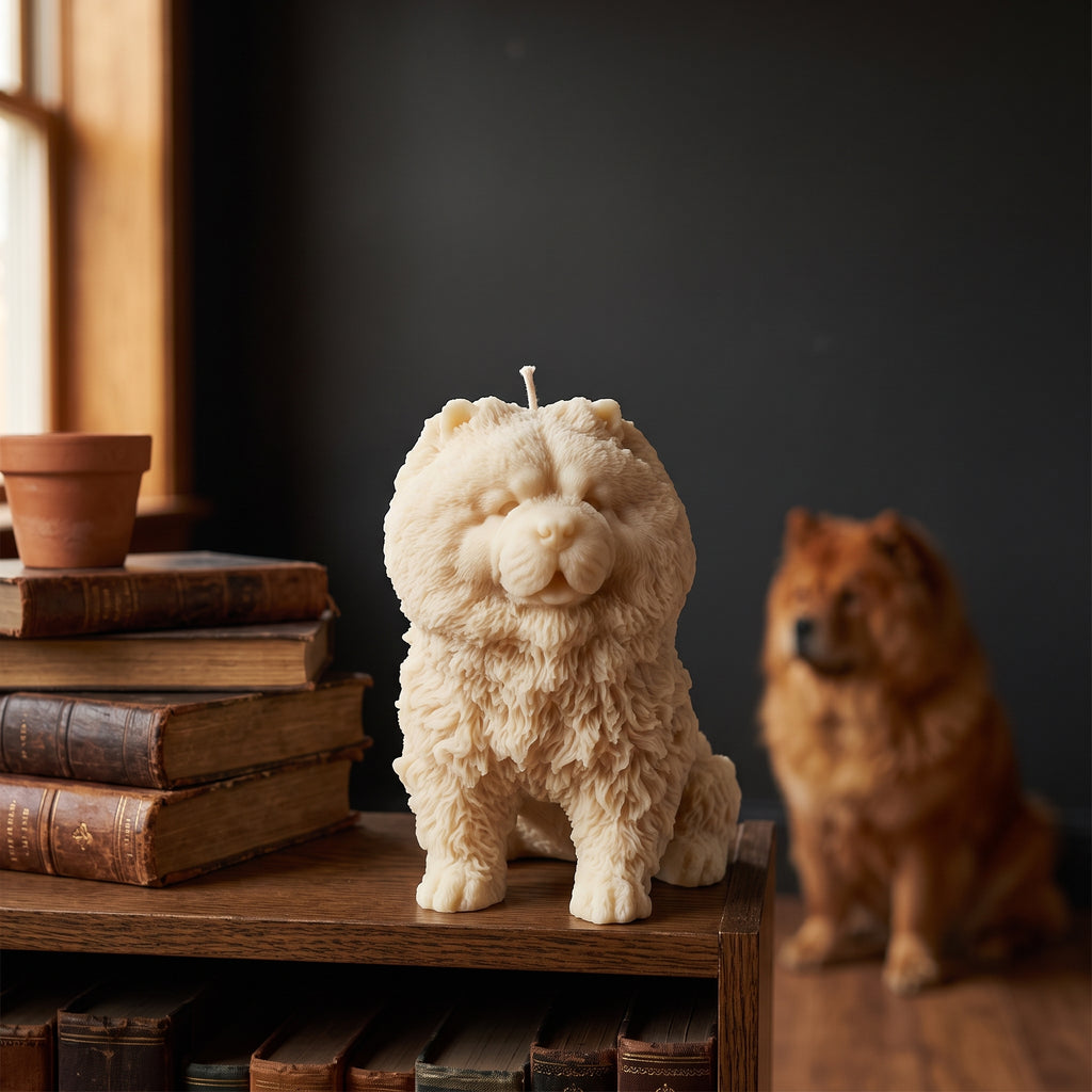 Chow Chow Puppy Candle