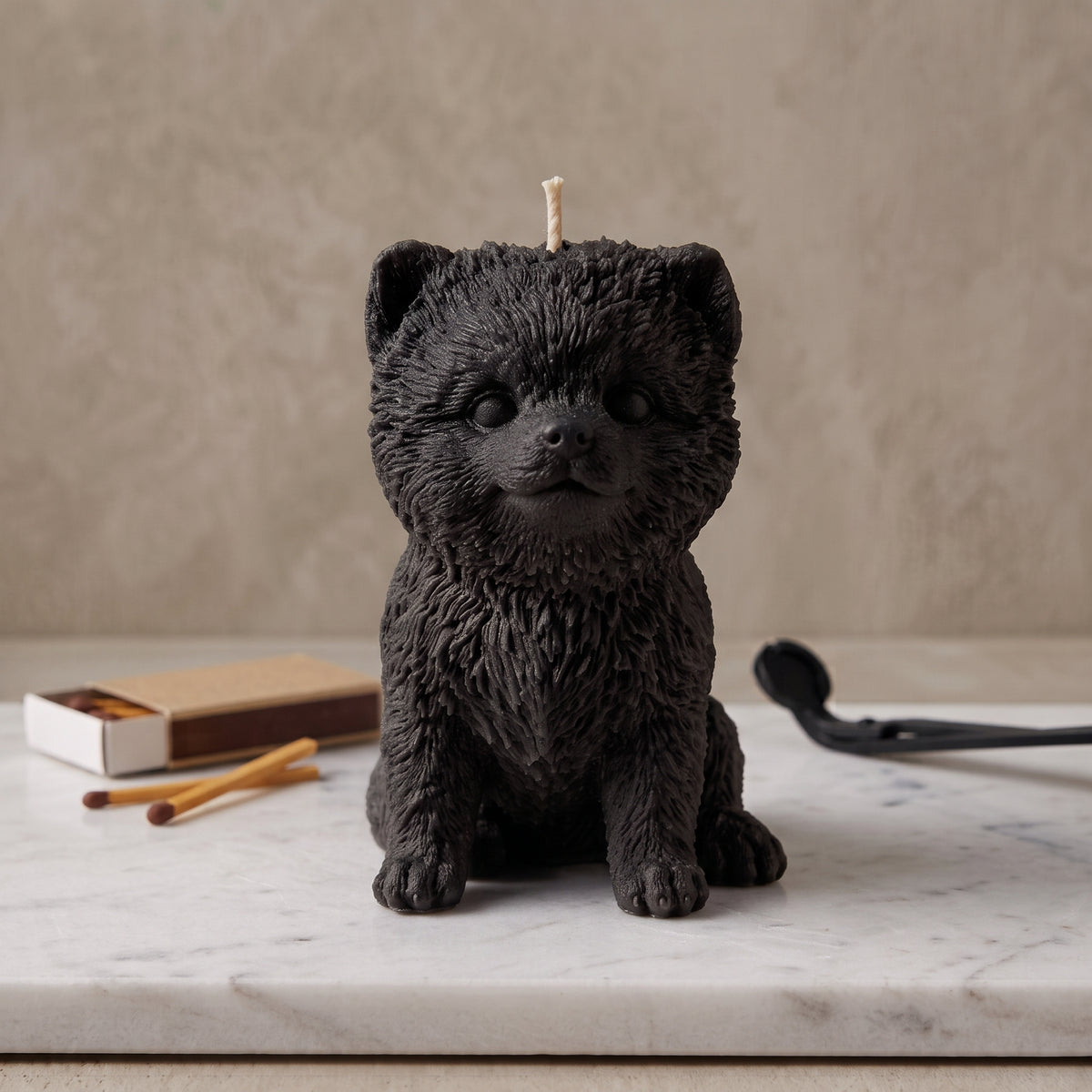 Pomeranian Puppy Candle