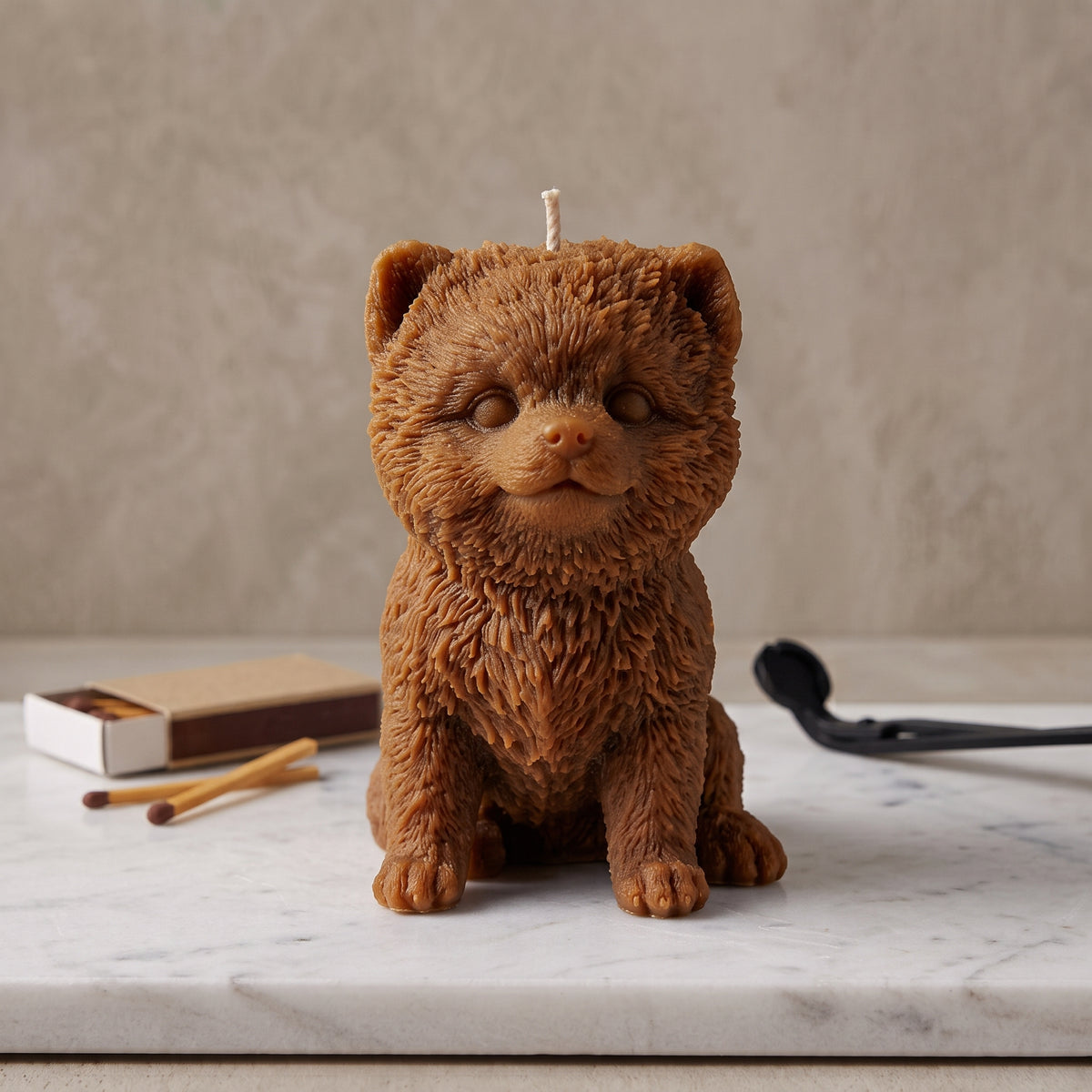 Pomeranian Puppy Candle