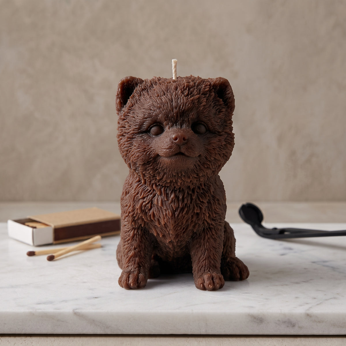 Pomeranian Puppy Candle