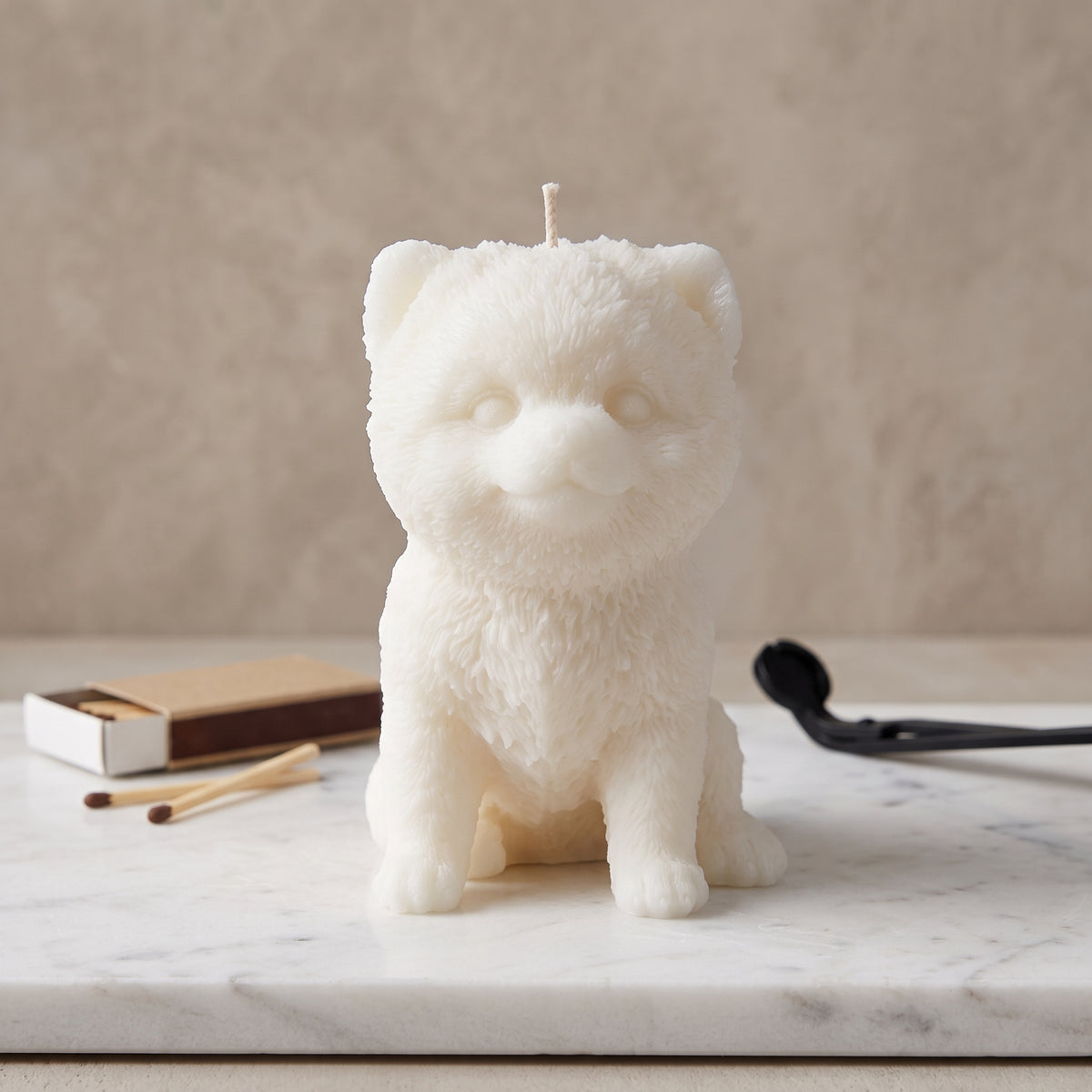 Pomeranian Puppy Candle