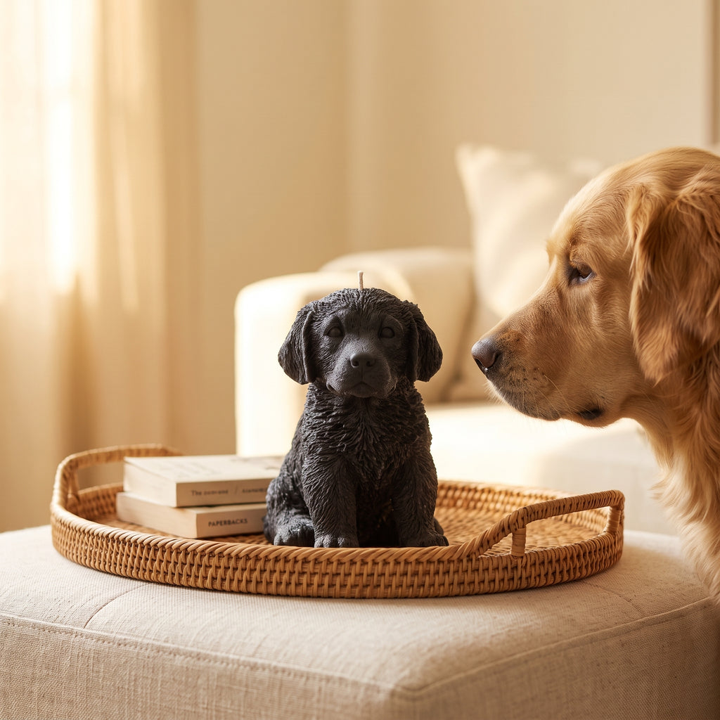 Golden Retriever Puppy Candle
