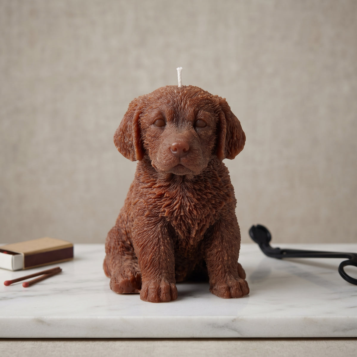 Golden Retriever Puppy Candle
