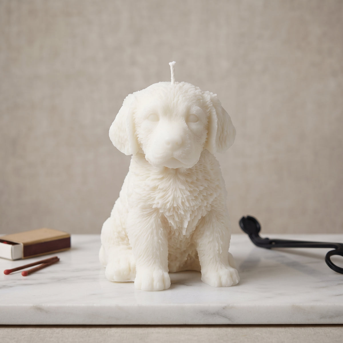 Golden Retriever Puppy Candle
