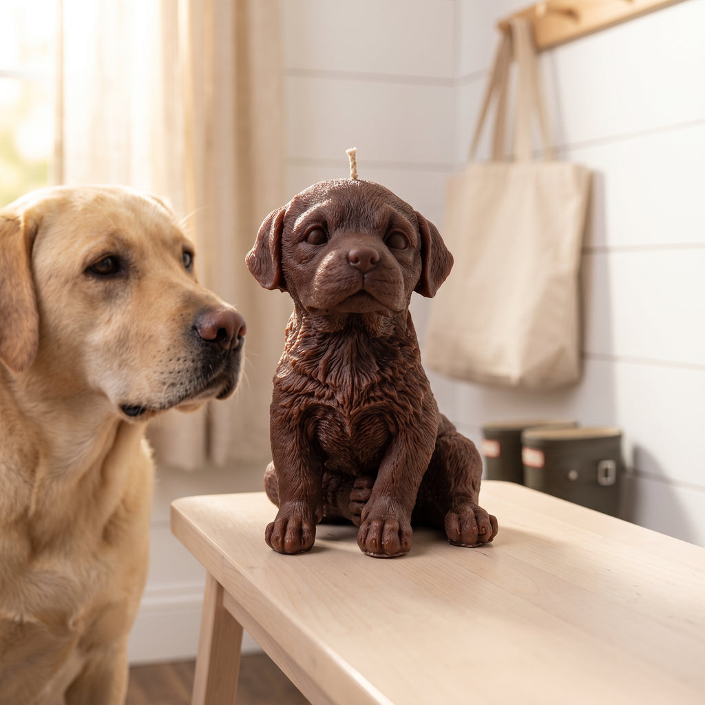 Labrador Puppy Candle