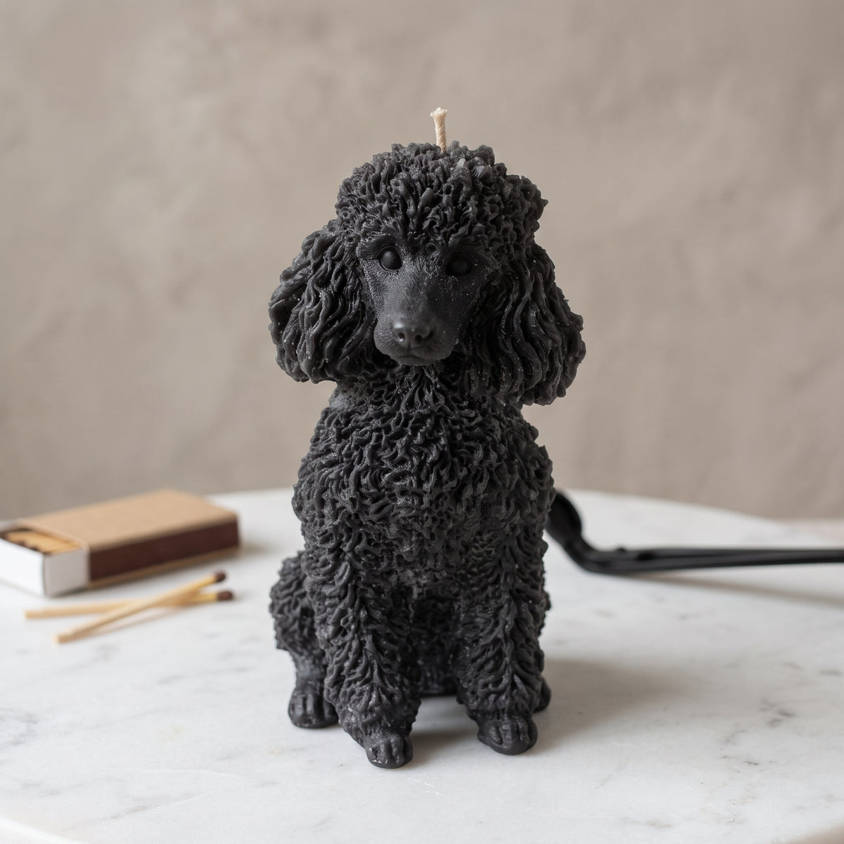 Poodle Puppy Candle
