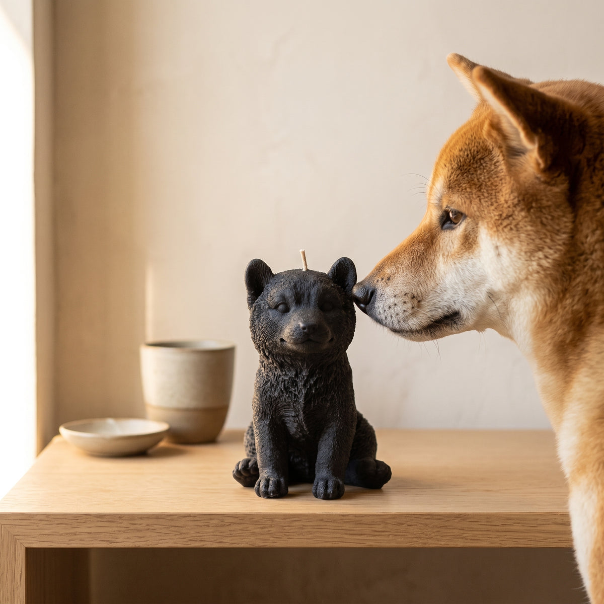 Shiba Inu Puppy Candle