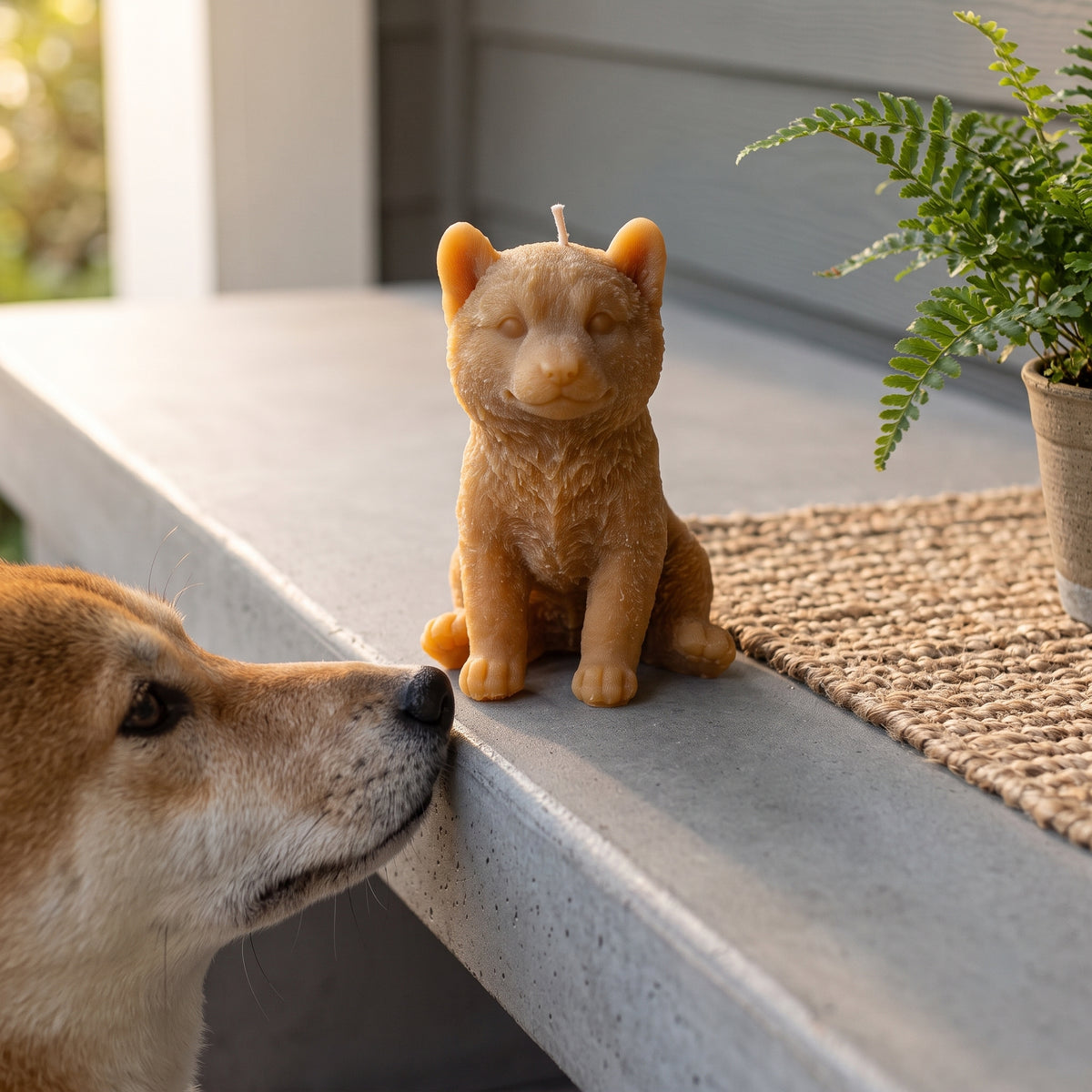 Shiba Inu Puppy Candle