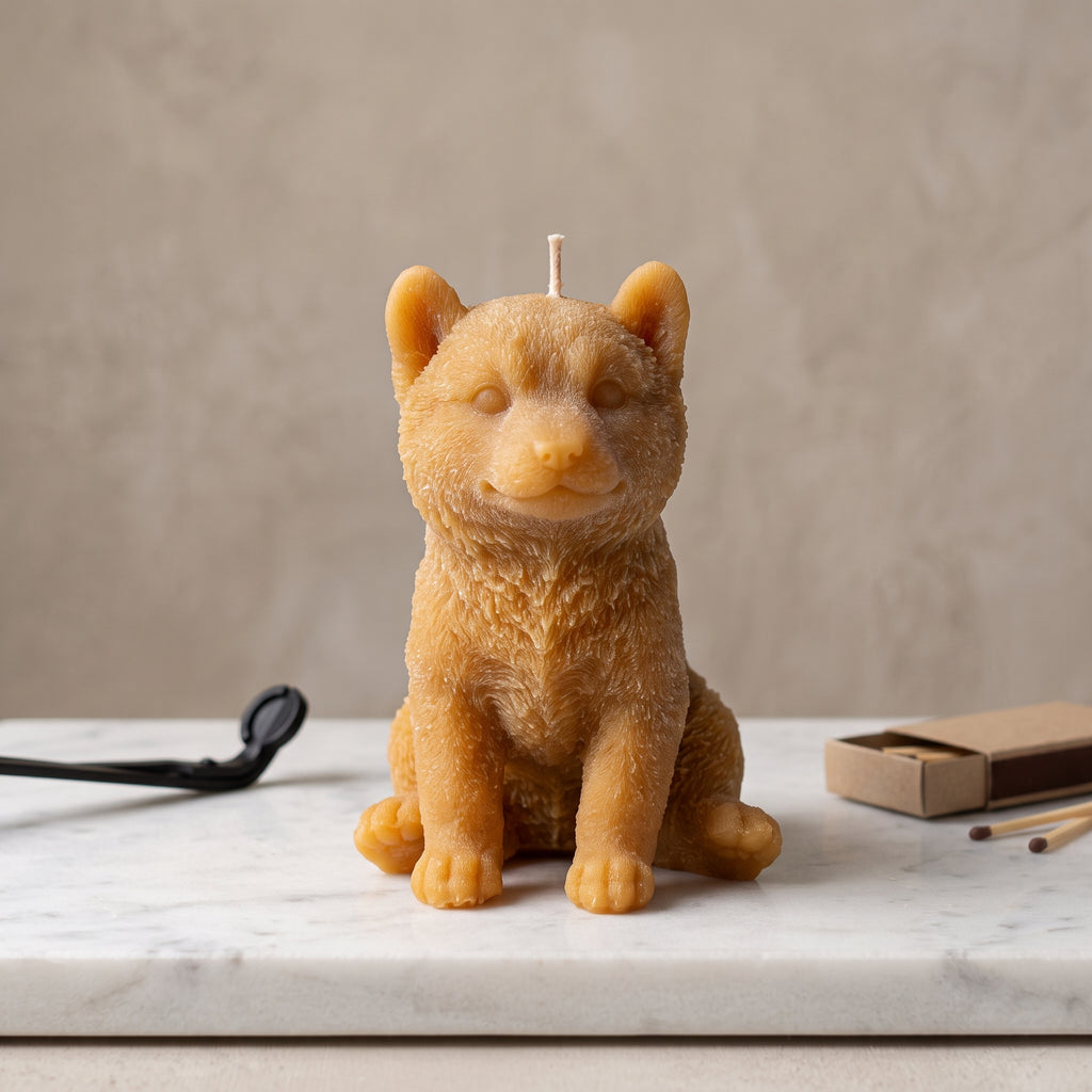Shiba Inu Puppy Candle