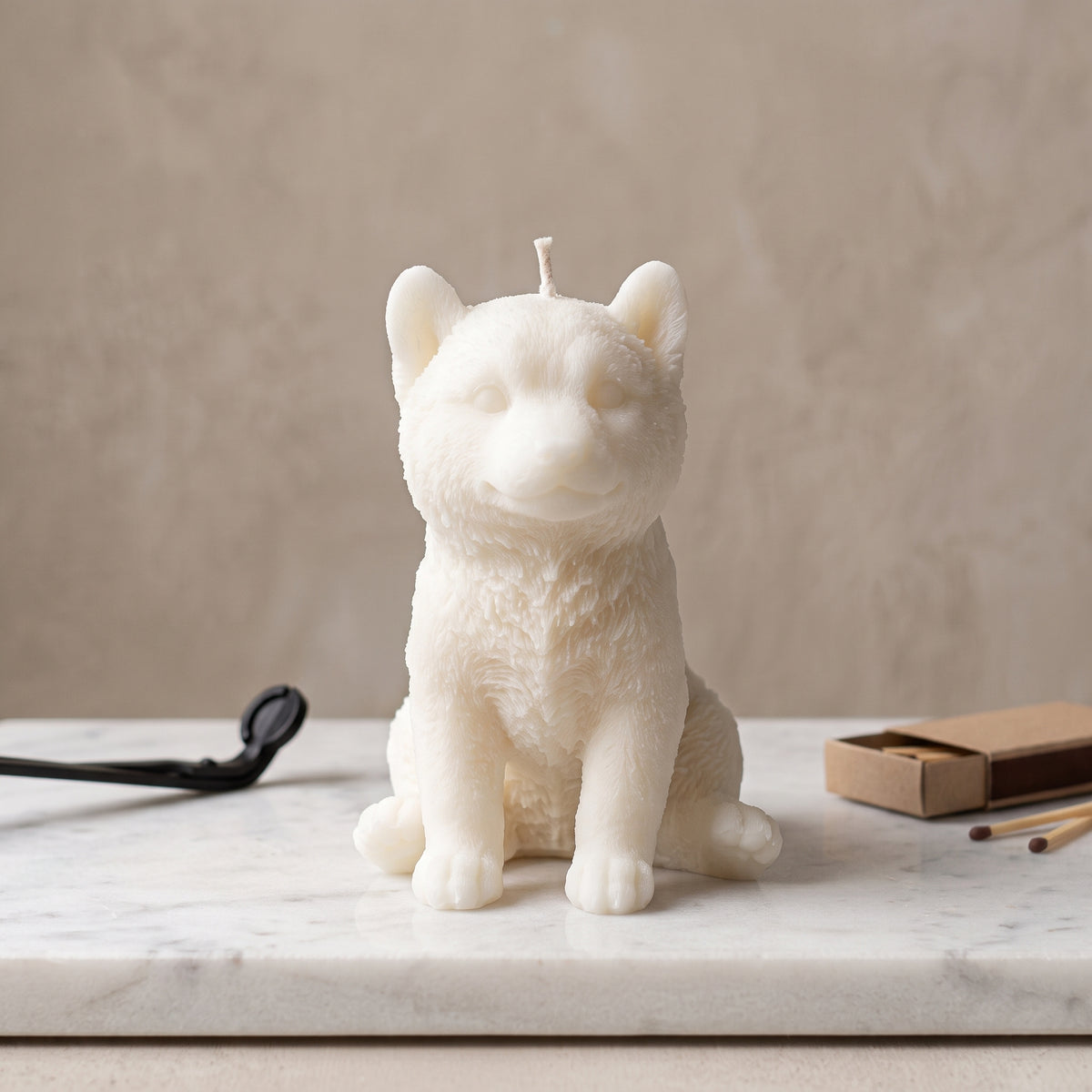 Shiba Inu Puppy Candle