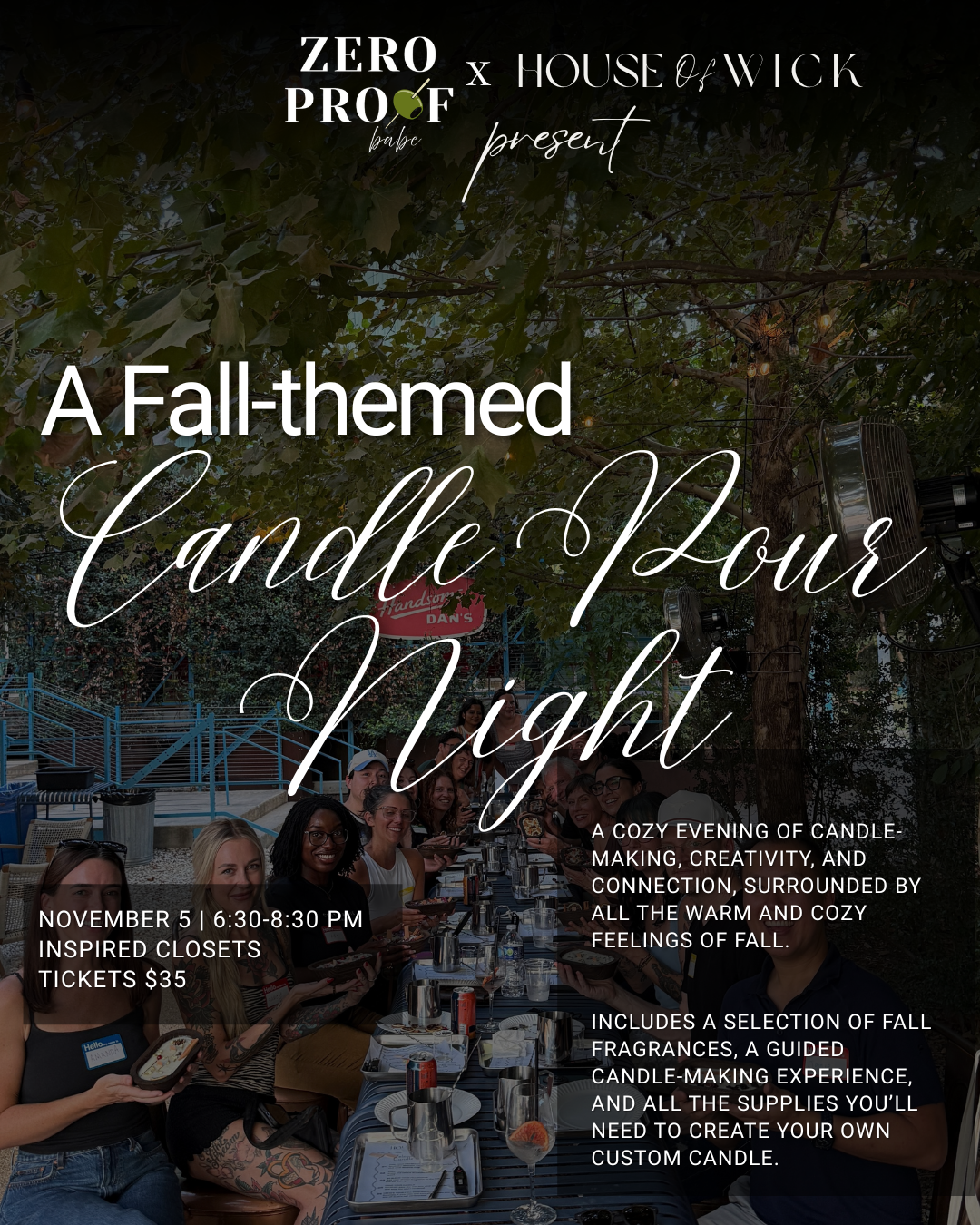 Fall-Themed Candle Pour Night | November 5 | Zero Proof Babe