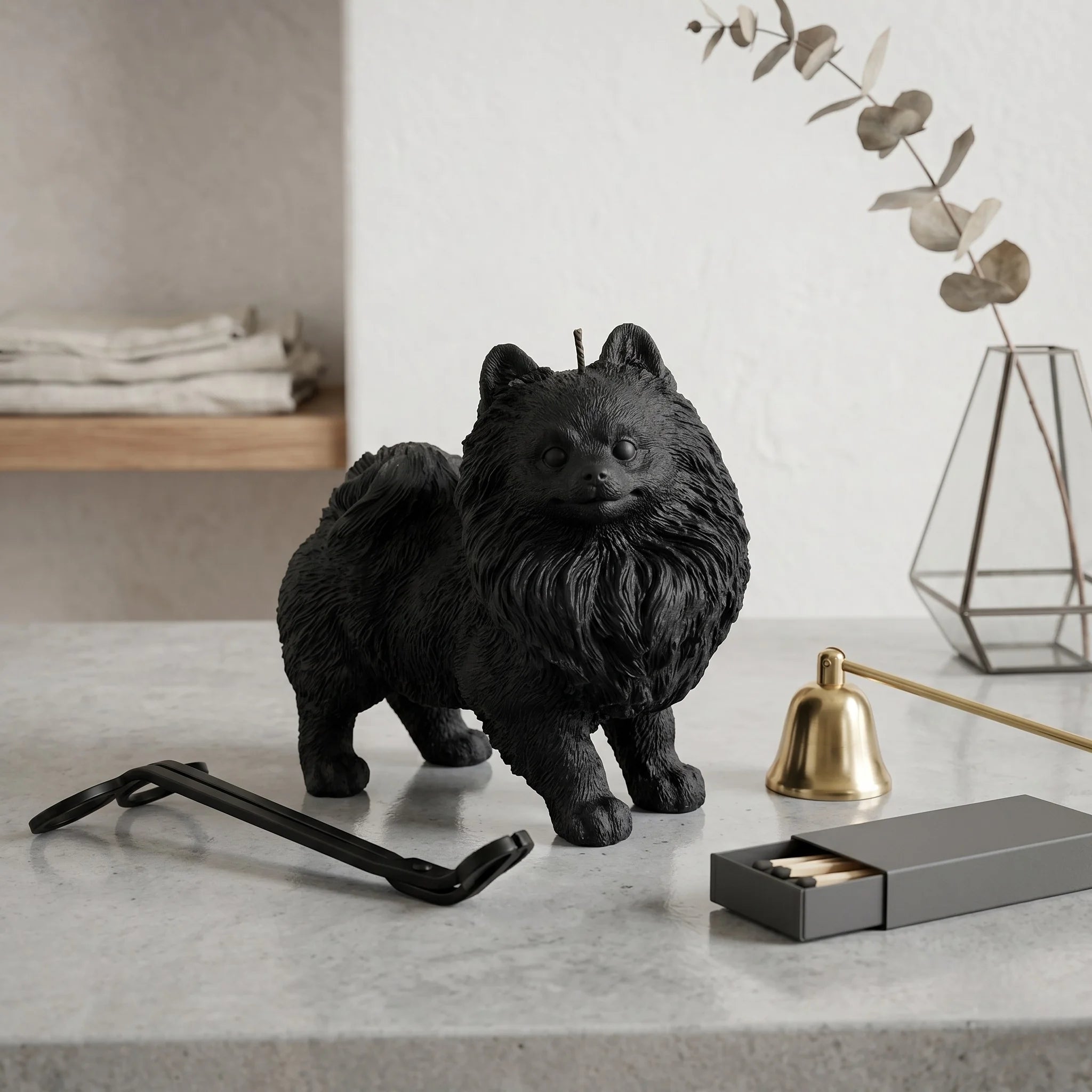 Pomeranian Puppy Candle