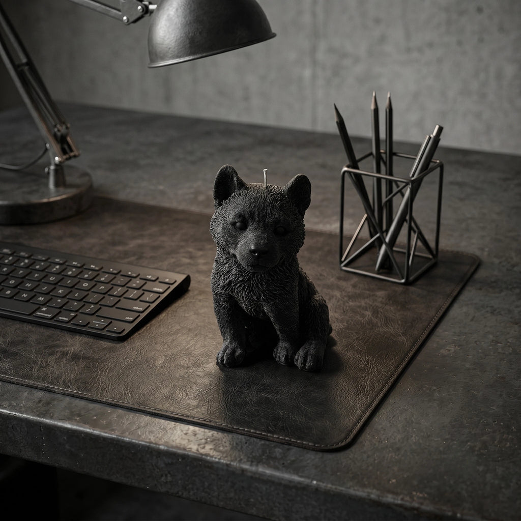 Husky Puppy Candle