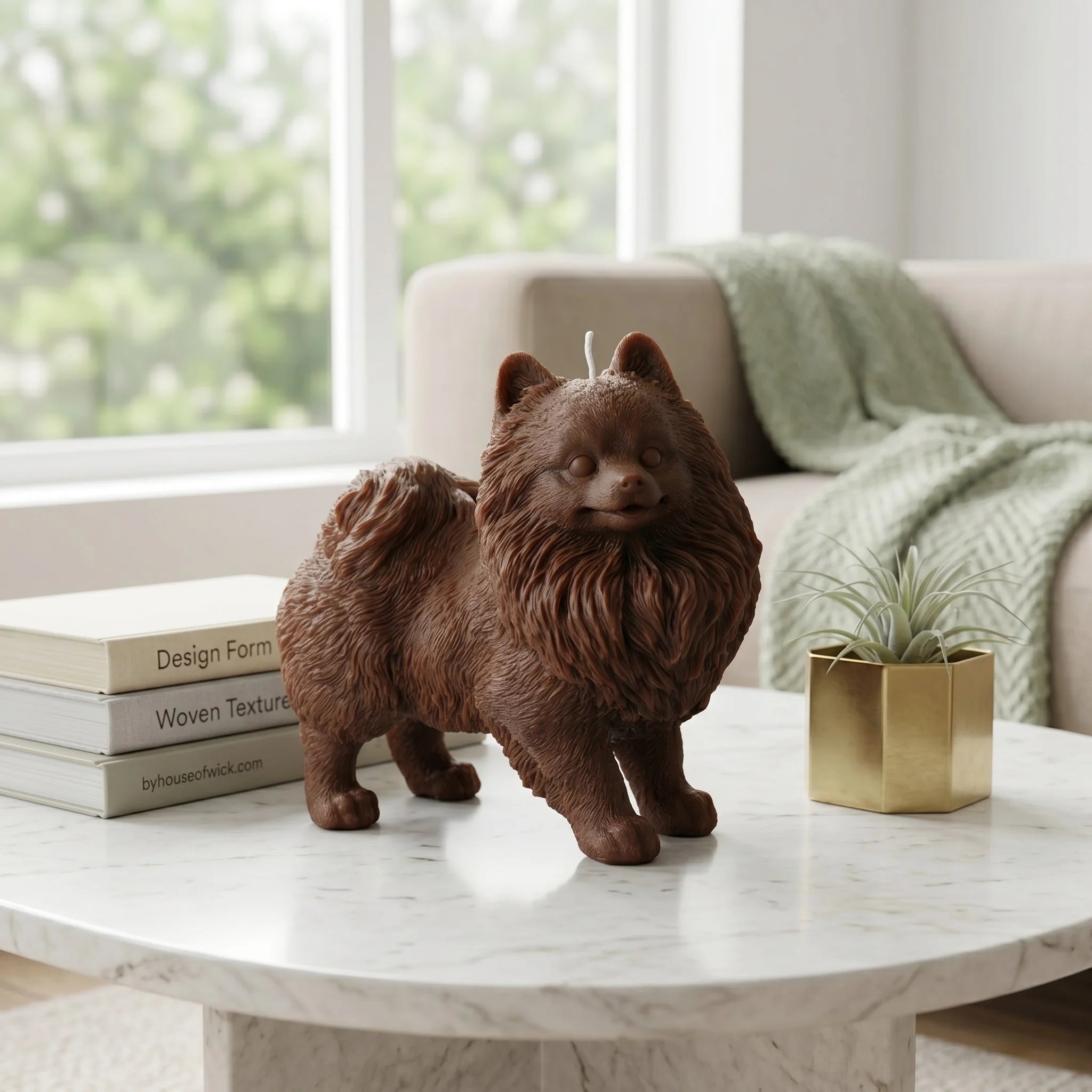 Pomeranian Puppy Candle