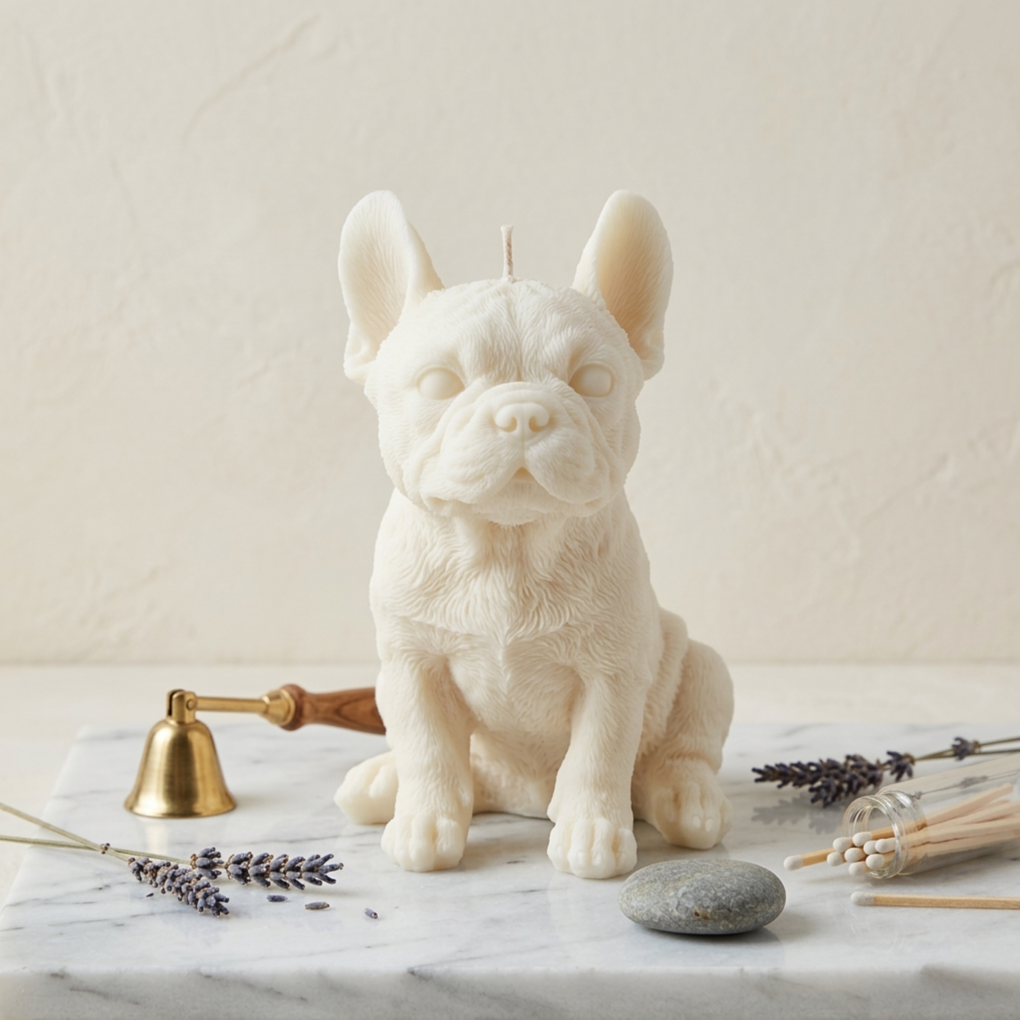 French Bulldog Puppy Candle