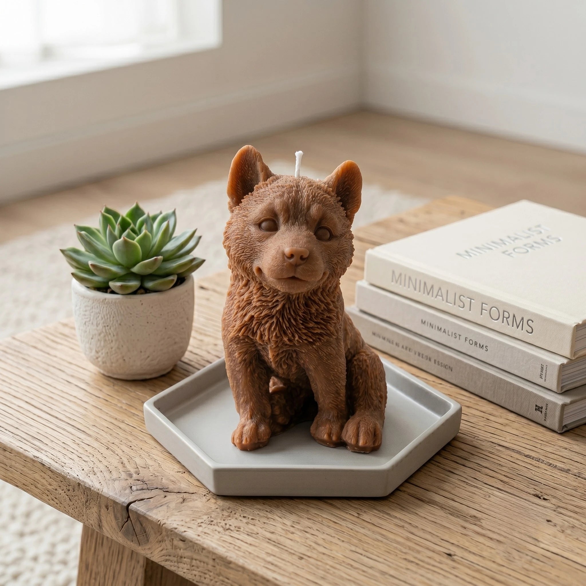 Husky Puppy Candle