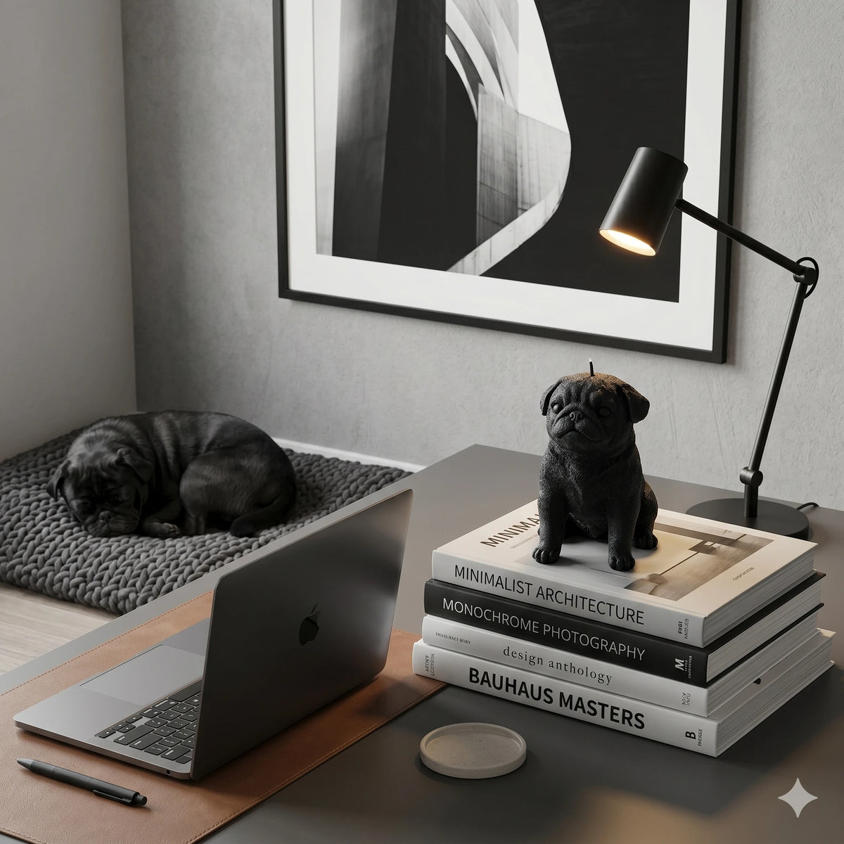Pug Puppy Candle