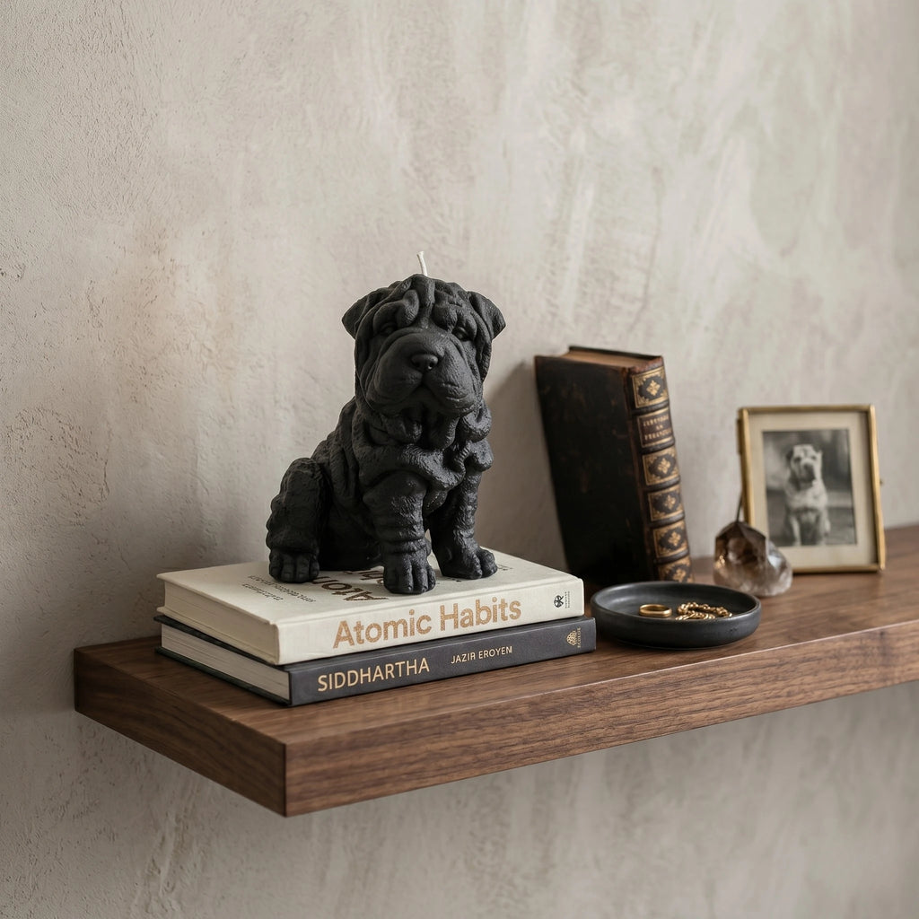 Shar Pei Puppy Candle