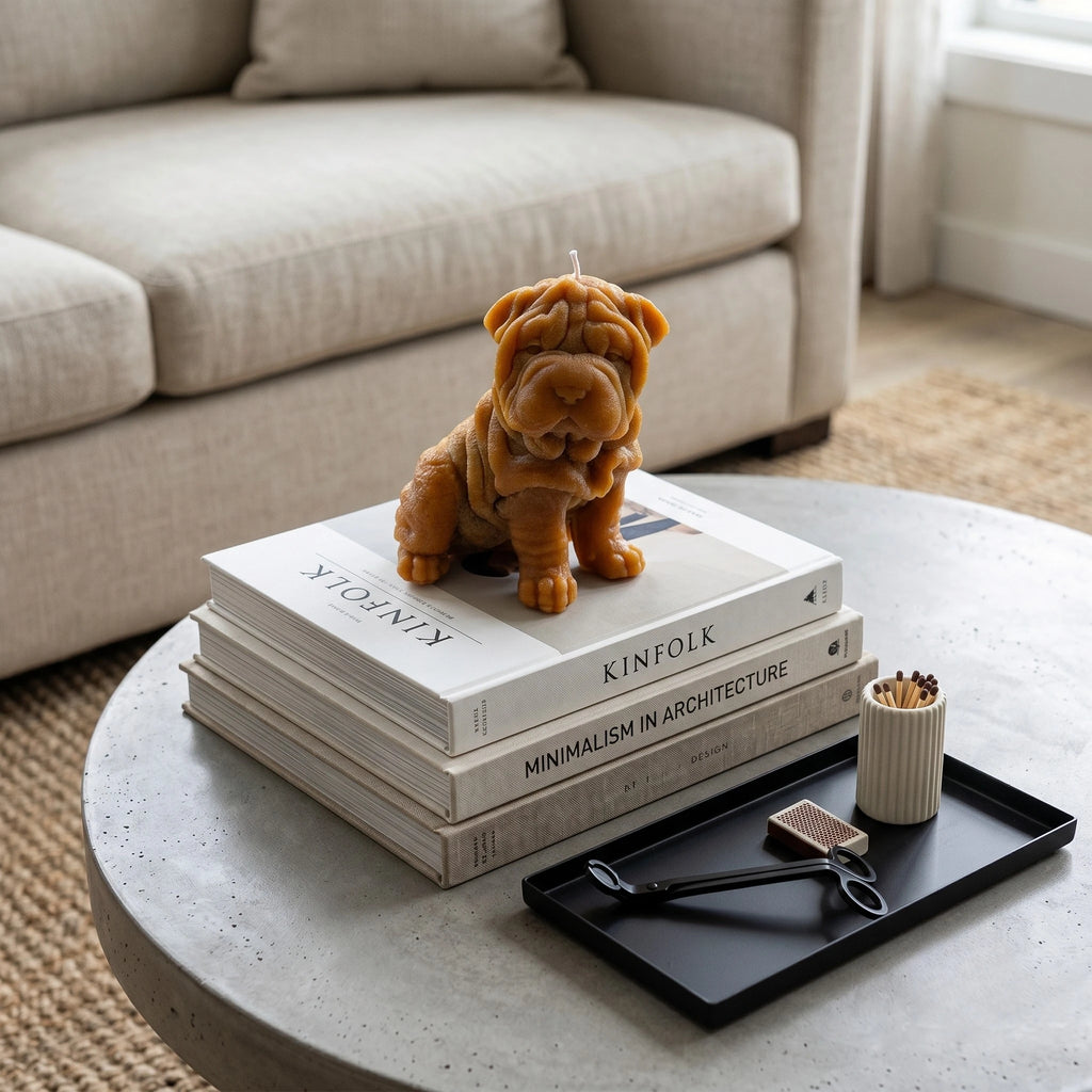 Shar Pei Puppy Candle