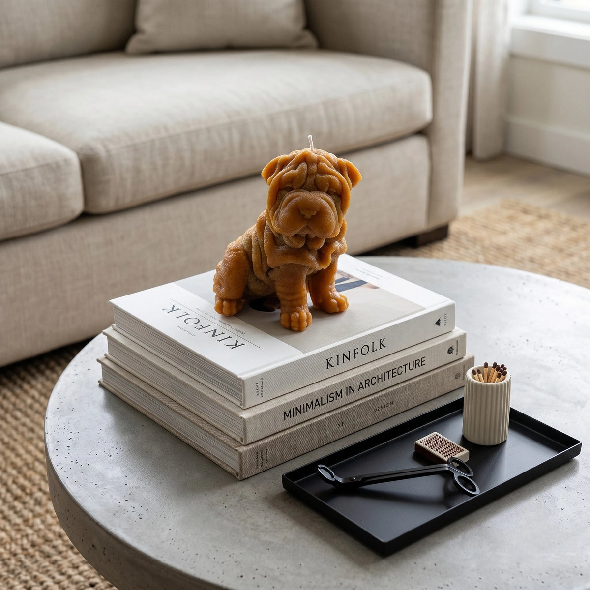 Shar Pei Puppy Candle