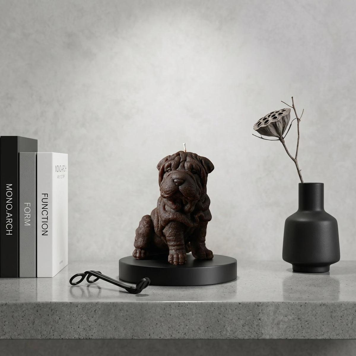 Shar Pei Puppy Candle
