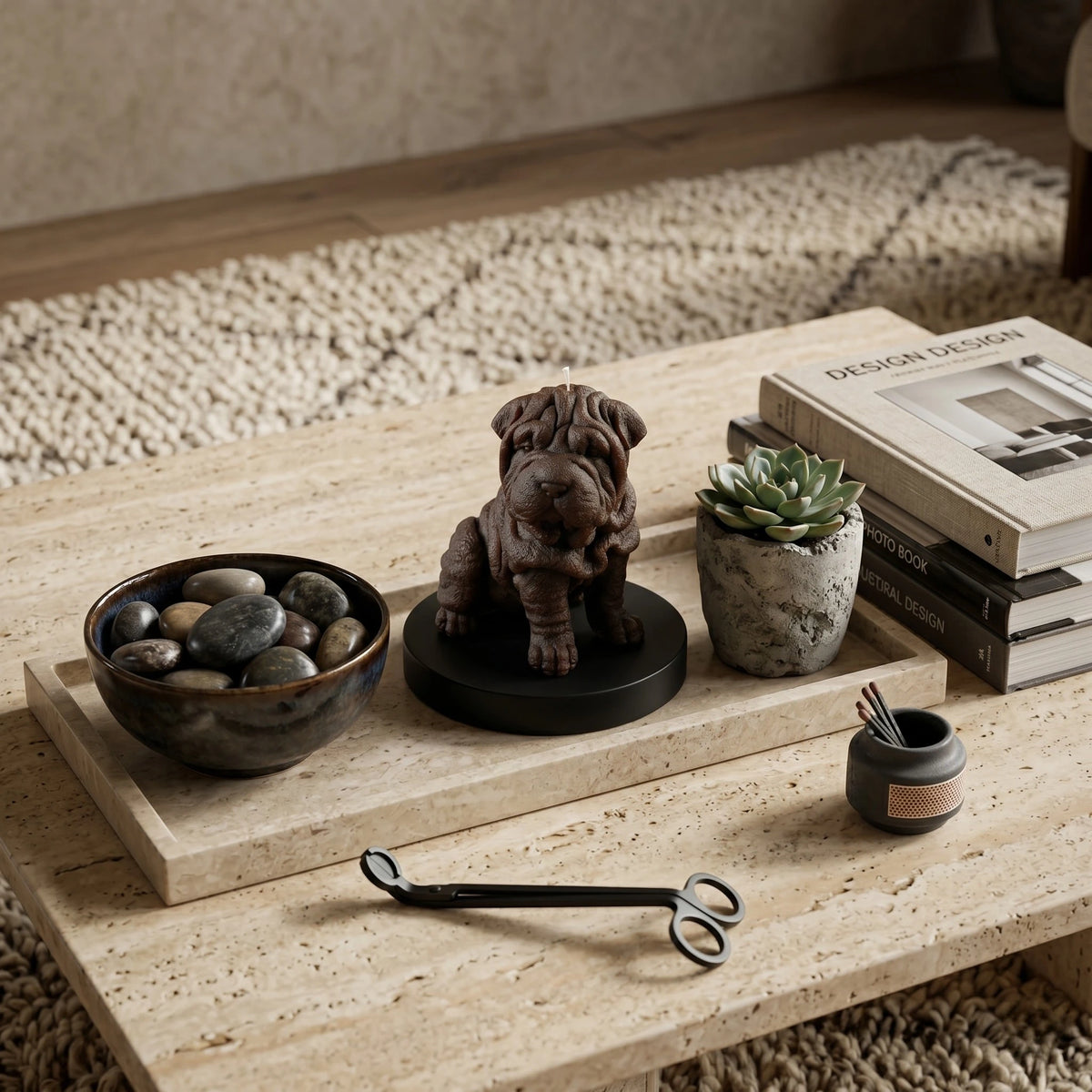 Shar Pei Puppy Candle