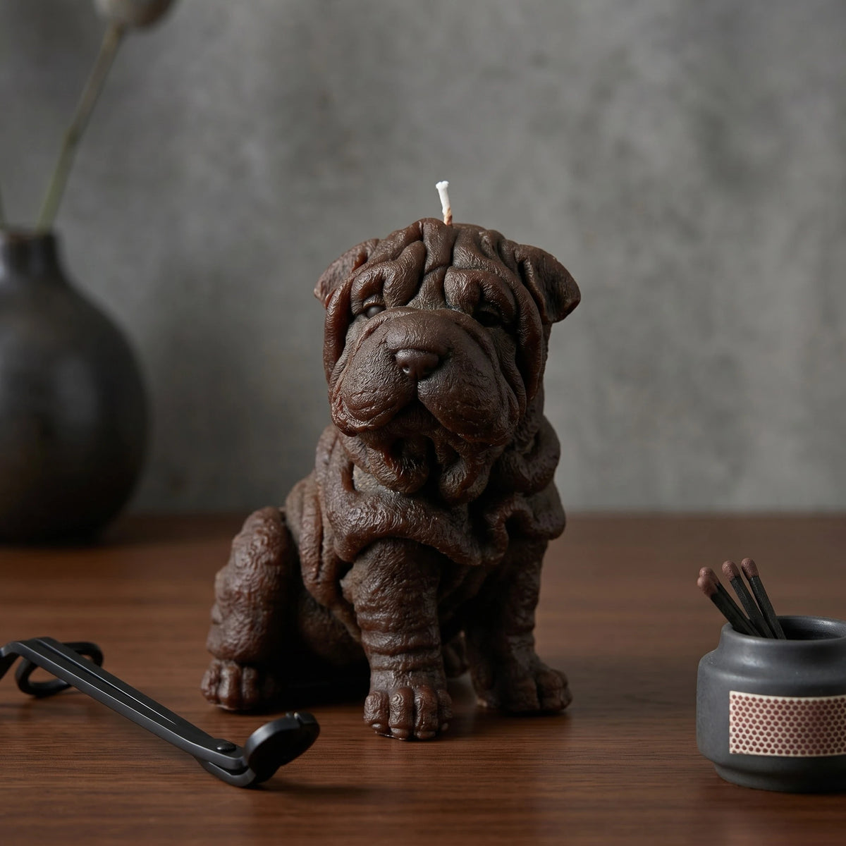 Shar Pei Puppy Candle