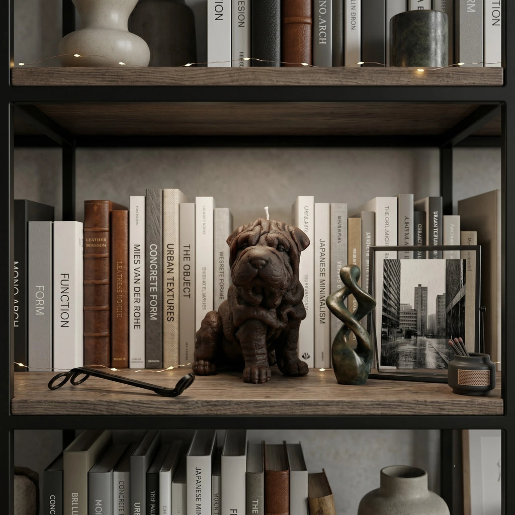 Shar Pei Puppy Candle