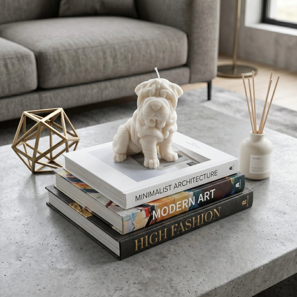 Shar Pei Puppy Candle