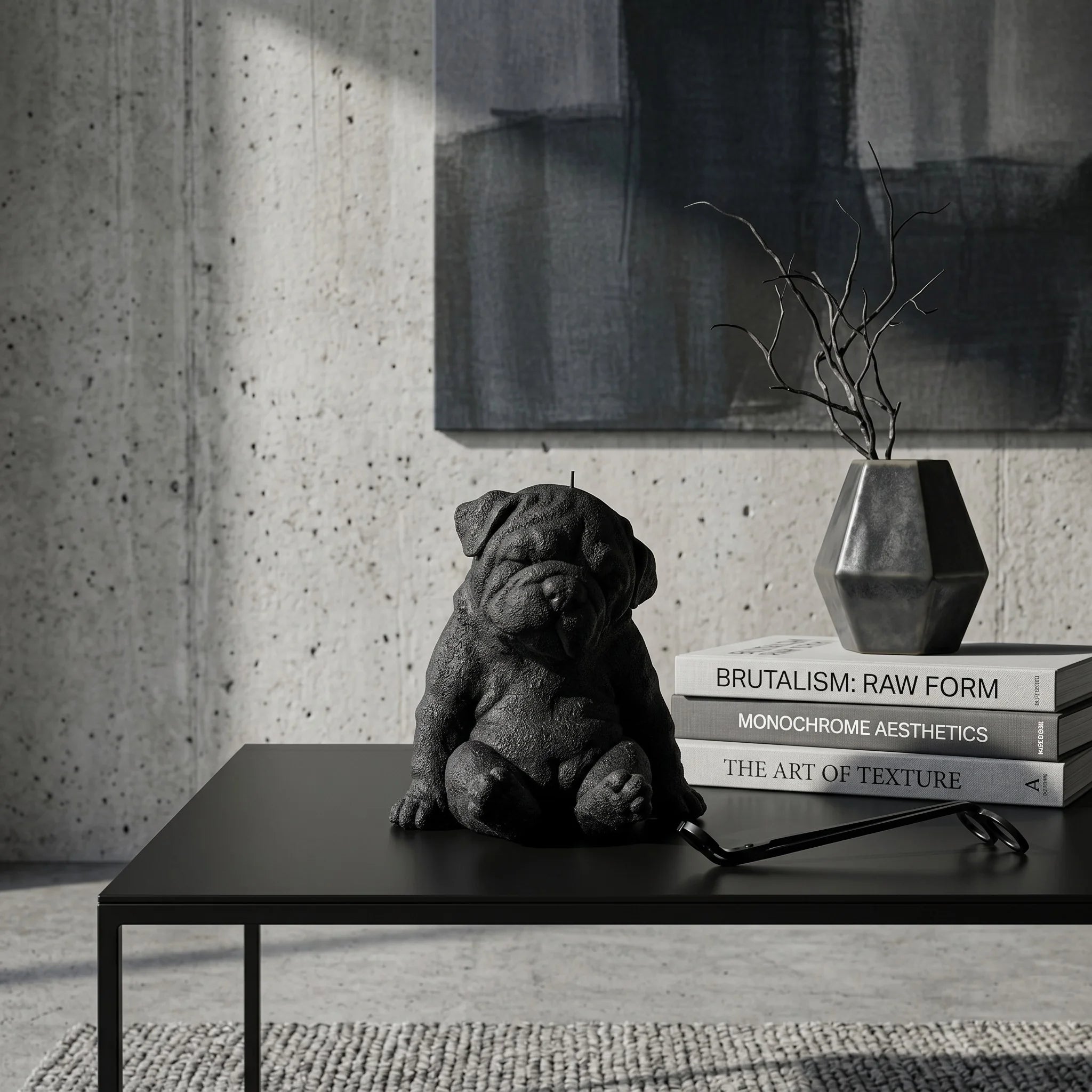 Sleeping English Bulldog Puppy Candle