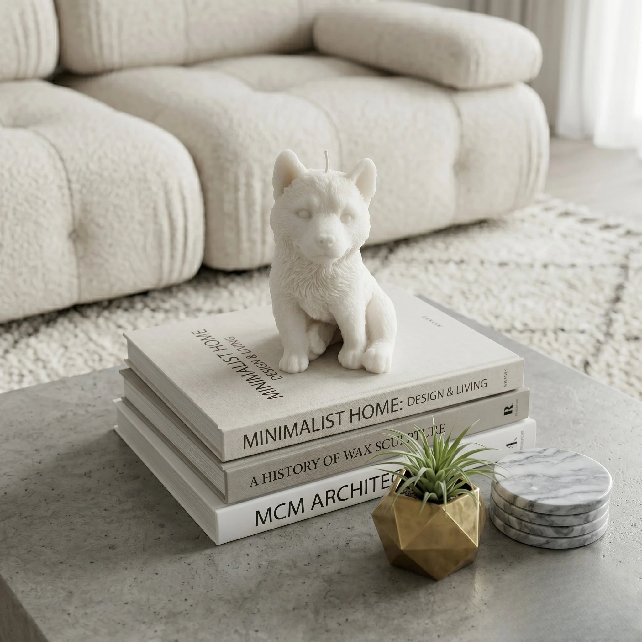 Husky Puppy Candle