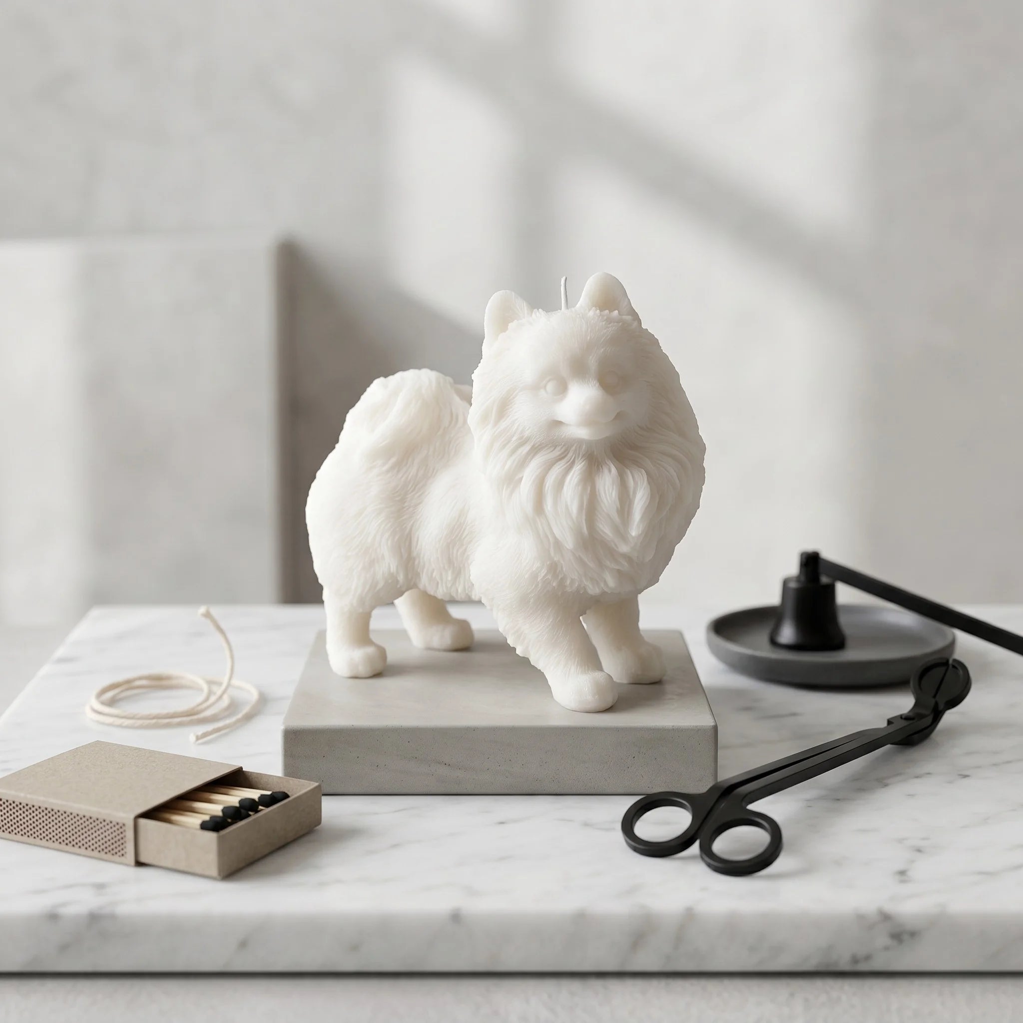 Pomeranian Puppy Candle