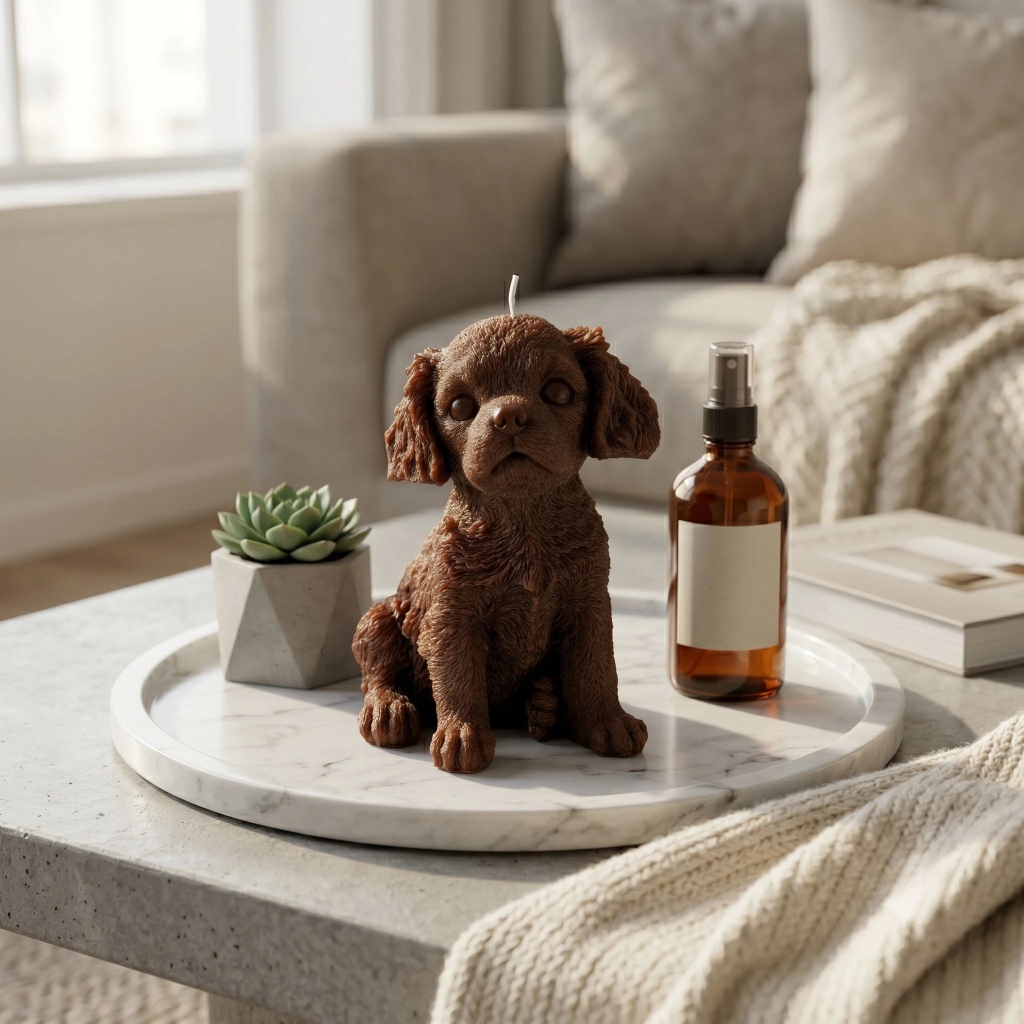 Cavalier King Charles Puppy Candle