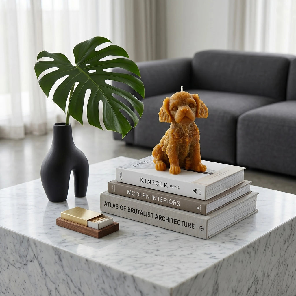 Cavalier King Charles Puppy Candle